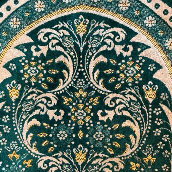 Forest Green & Gold Vintage Turkish Tapestry - Picture 3 of 8